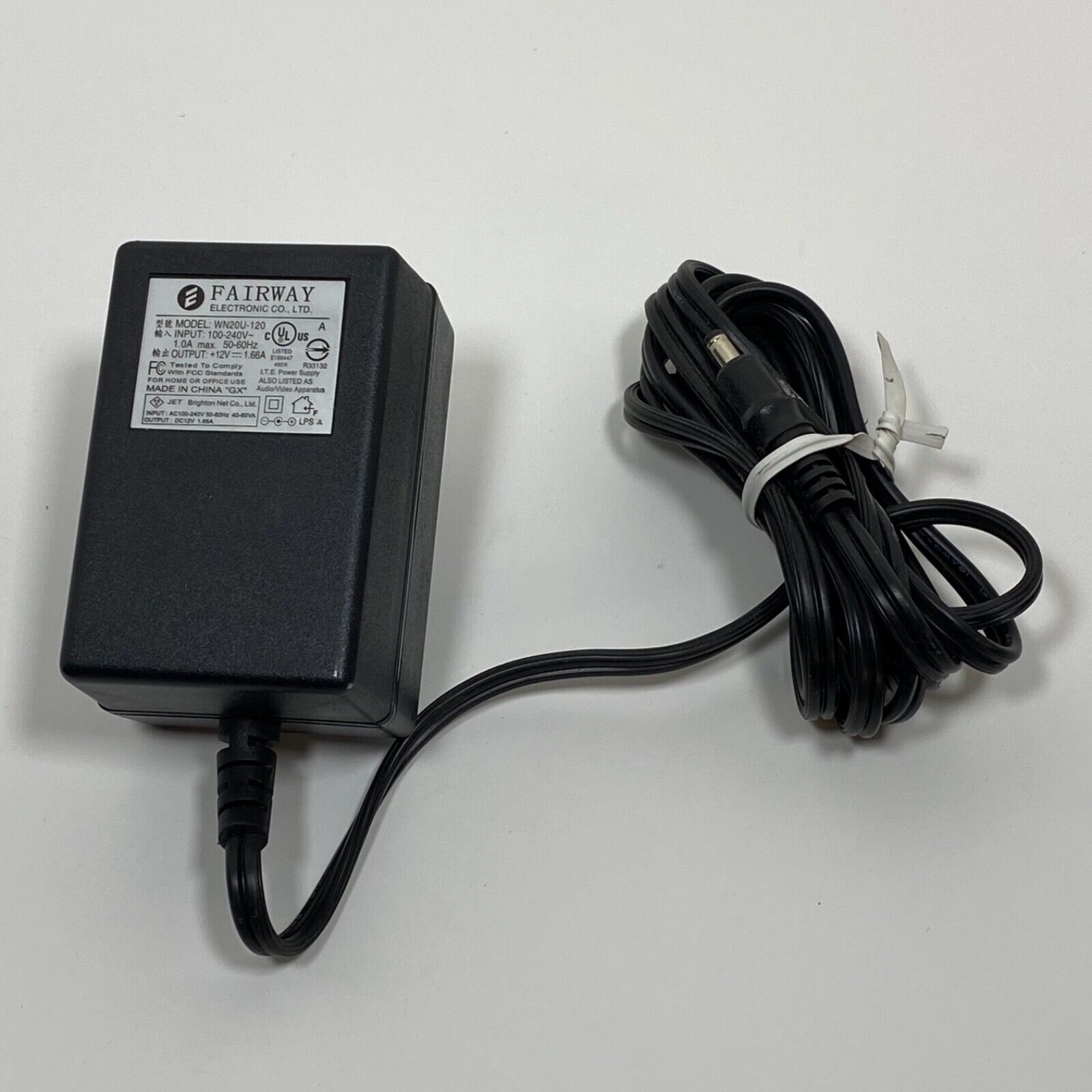 OEM Fairway Electronic WN20U-120 WN20U120 AC DC Power Adapter 12V 1.66A Brand: Fairway Electronic Type: AC DC Power